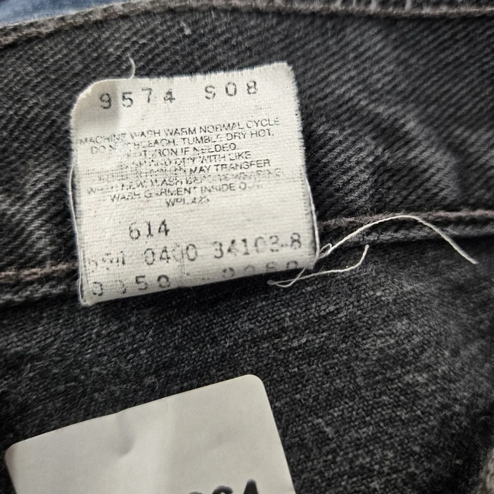 VINTAGE Levi's 505 Men Jeans 34X34 Black Denim Regular Straight 90s‎ USA